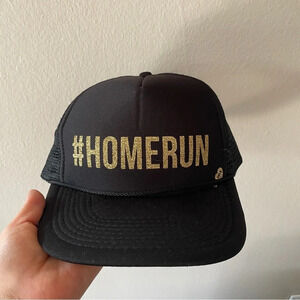 Mother trucker home run hat black gold
